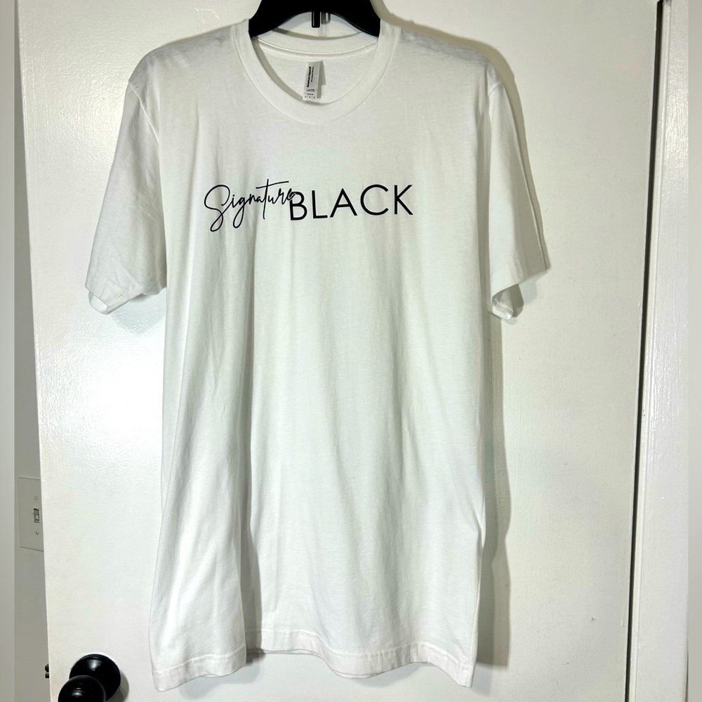 American Apparel Signature Black Unique Empowering Men’s T-shirt In White Sz M